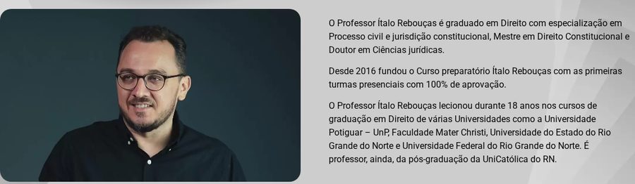 Professor Ítalo Rebouças, mestre em Direito Constitucional e doutor em Ciências Jurídicas